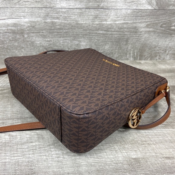 Michael Kors Large Crossbody Messenger Sig Brown - Picture 4 of 7